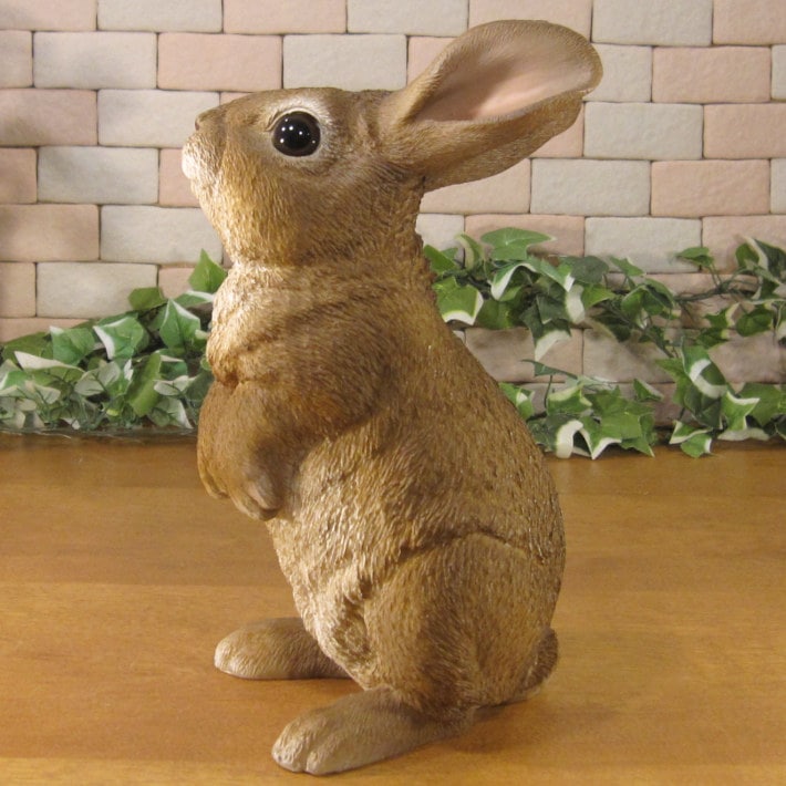 リアルなうさぎ 置物 おねだりラビット ウサギ バニー オブジェ 店舗