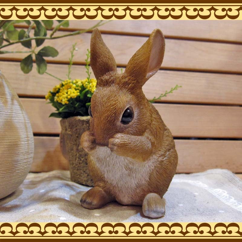 荒っぽく vintage ornament ❀ キツネさんと仲良しの ウサギさん*✳ 