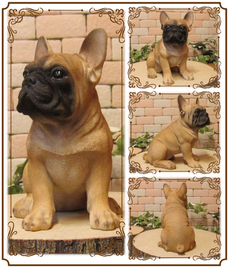 リアルな犬の置物 フレンチブルドッグ◇お部屋のインテリアにお庭の