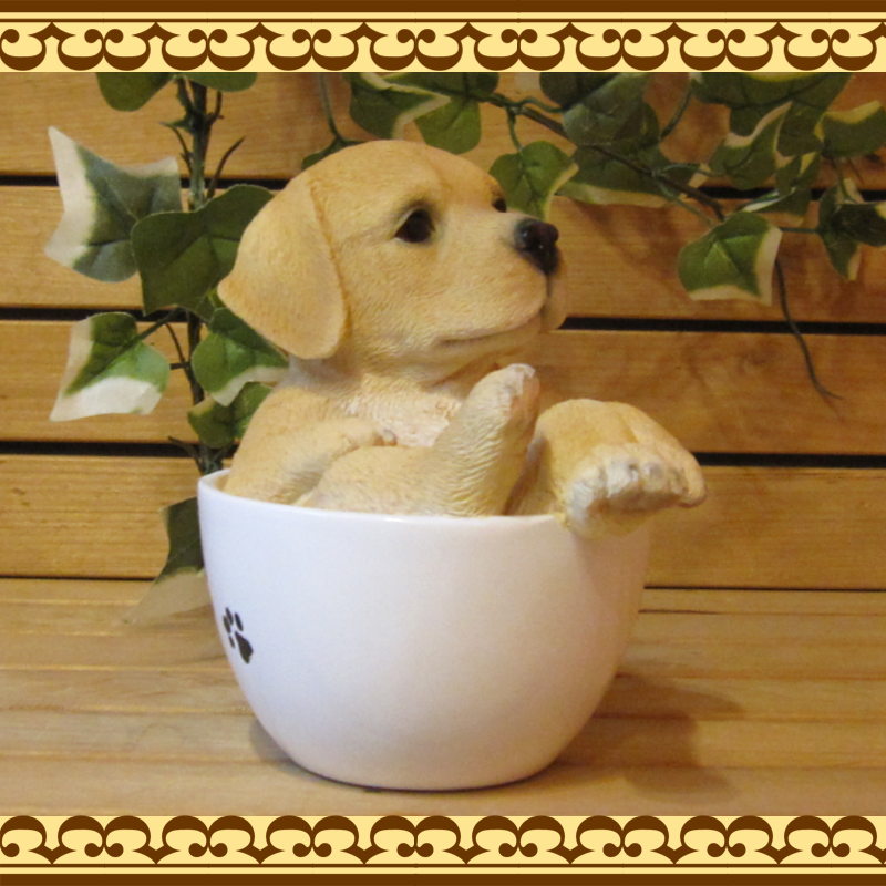 新品タグ付き ラブラドールレトリバー 置物 オブジェ 犬 オーナメント