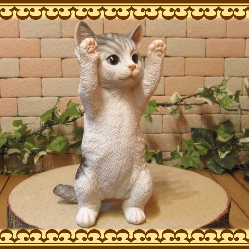 猫の置物 楽天市場】猫の置物 親子猫3匹セット グレートラ 7380