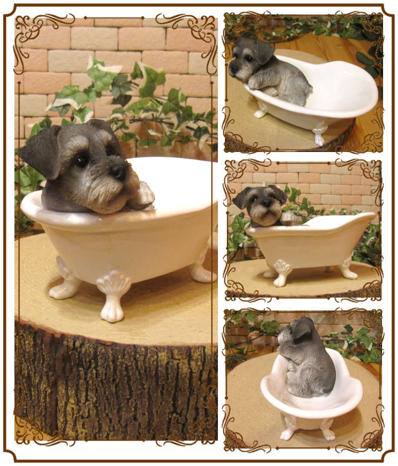 HUTSCHENREUTHERフッチェンロイター　シュナウザー犬フィギュリン置物 HUTSCHENREUTHERフッチェンロイター シュナウザー犬フィギュリン置物