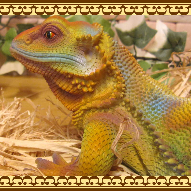 リアルなトカゲの置物 イグアナ マルチカラー 爬虫類 フィギュア