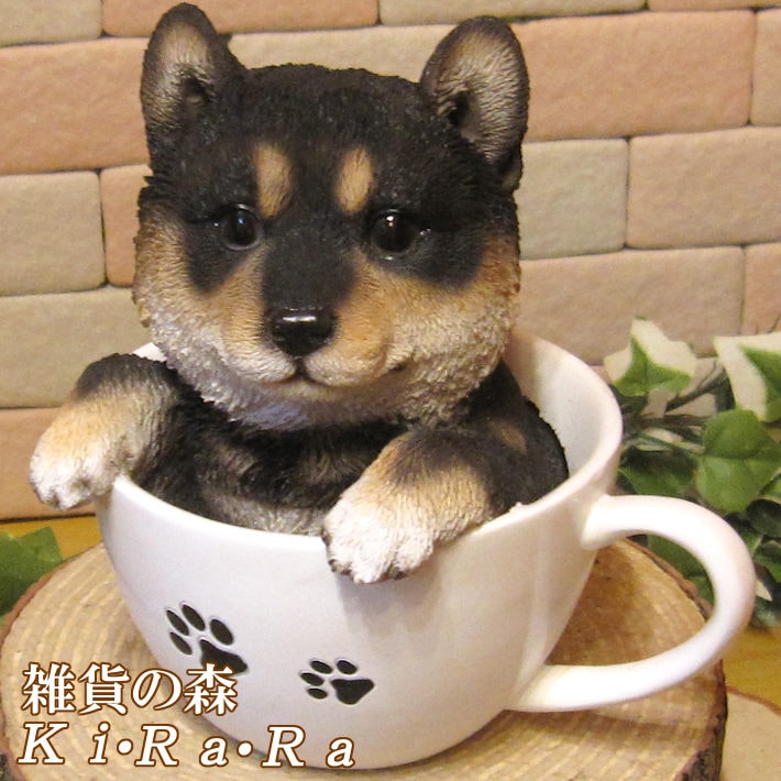 犬　置物　リアル　柴犬　黒柴　40cm ガーデン 楽天市場】柴犬(親）おすわり：黒柴ガーデニング 犬 置物