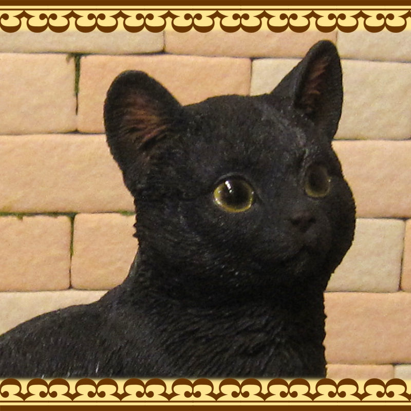 黒猫の使い魔　オブジェ　ファンタジー　置き物　フィギュア 黒猫の使い魔 オブジェ ファンタジー 置き物 フィギュア - メルカリ