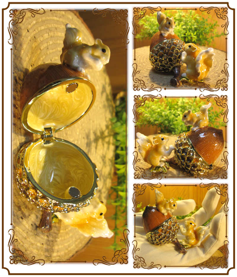 K298 ジュエリーボックス 宝石箱 カニ 動物 置物 フィギュア