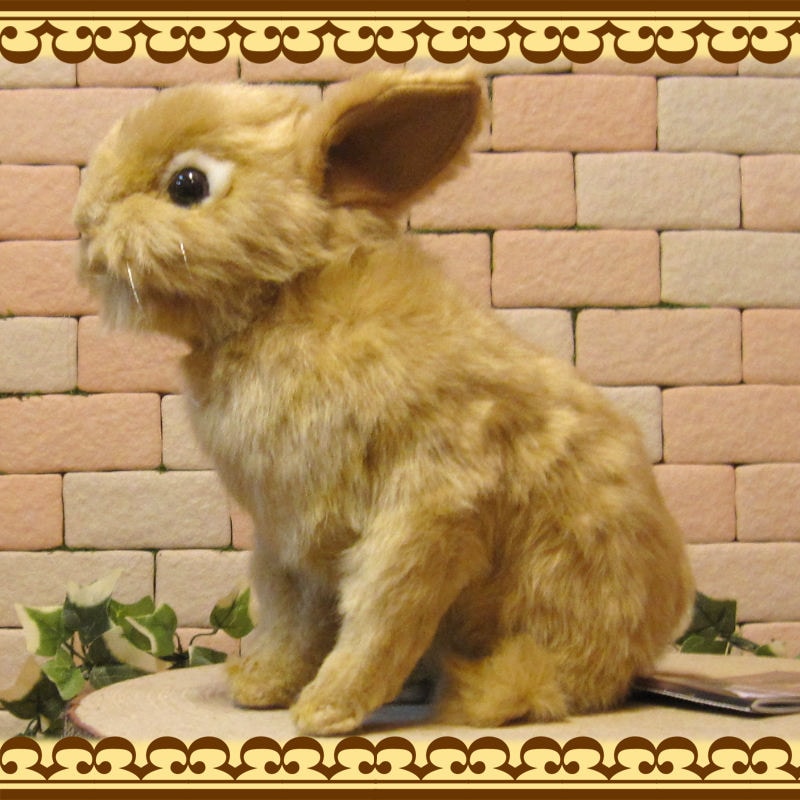 ウサギの置物 リアルな うさぎのぬいぐるみ ネザーランドドワーフ