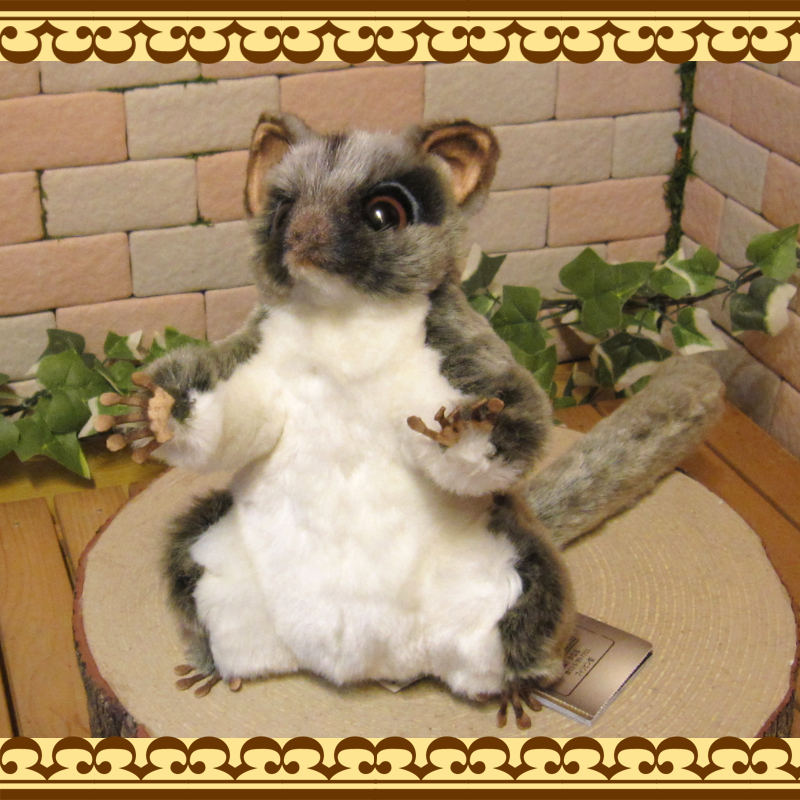 フクロモモンガ スタンド リアルな動物のぬいぐるみ ももんがの置物