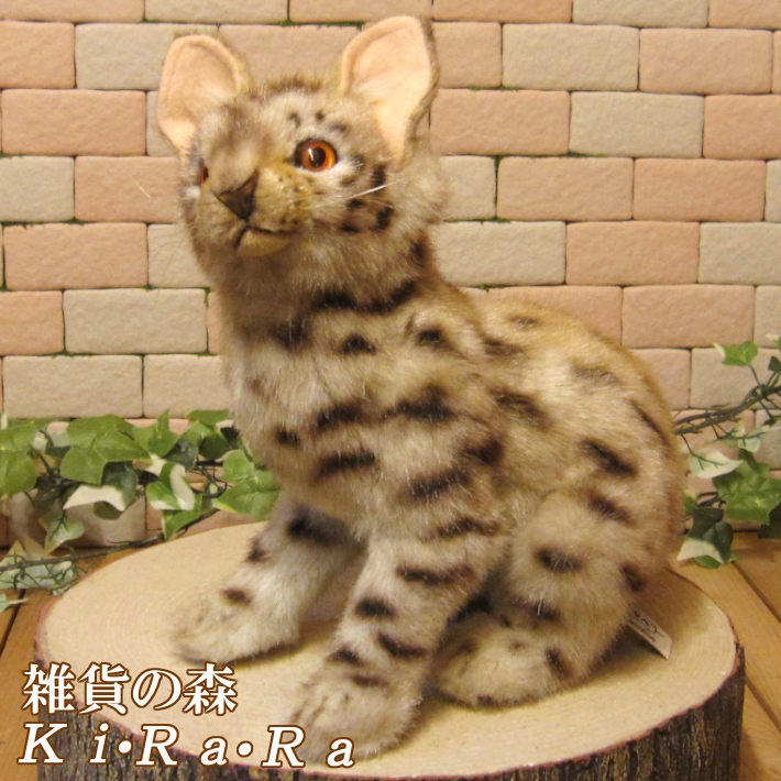 リアルな動物のぬいぐるみ ベンガルヤマネコ 猫の置物 ねこ ネコの