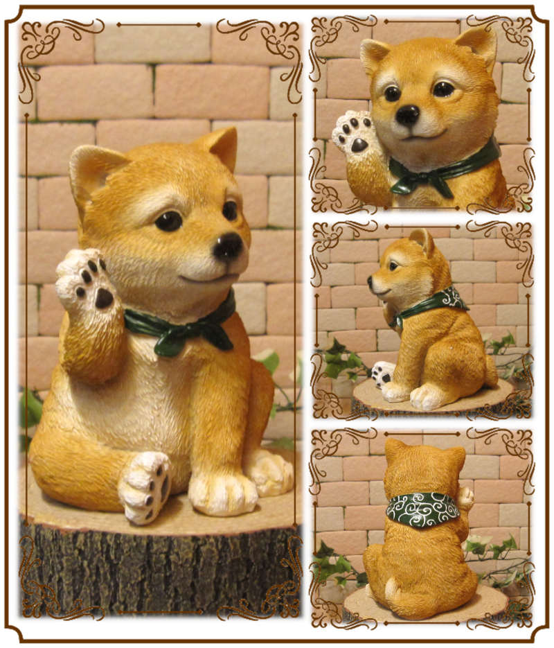 犬の置物 柴犬 子いぬ ご挨拶 しばいぬ シバイヌ 犬雑貨 イヌ いぬ