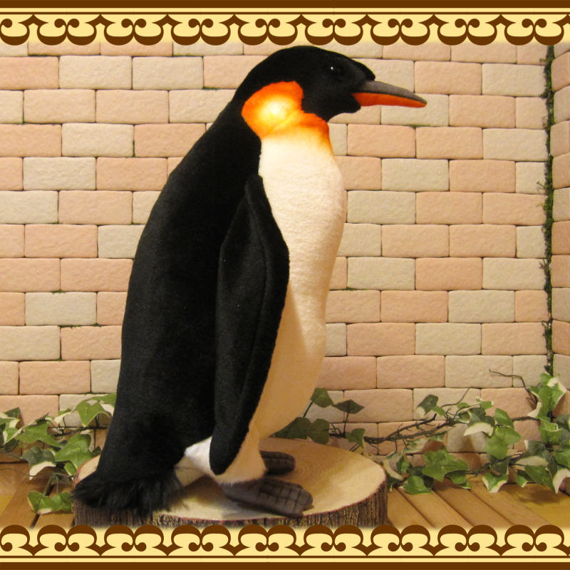 鳥の置物 ペンギン 大きくてリアルな鳥のぬいぐるみ オブジェ