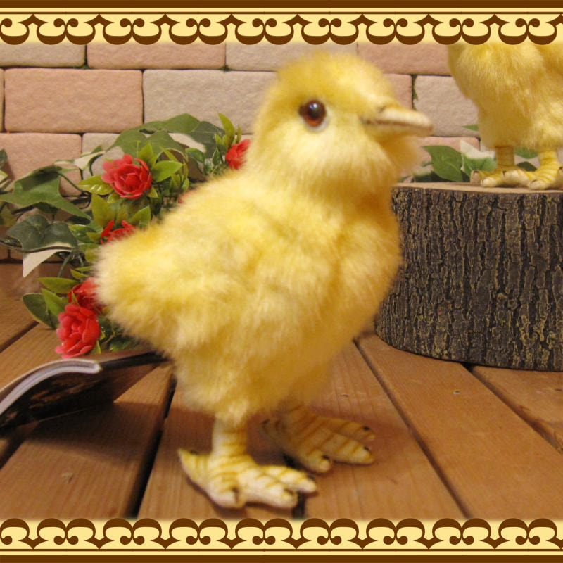 リアルな鳥のぬいぐるみ ヒヨコ 2羽セット トリの置物 バード