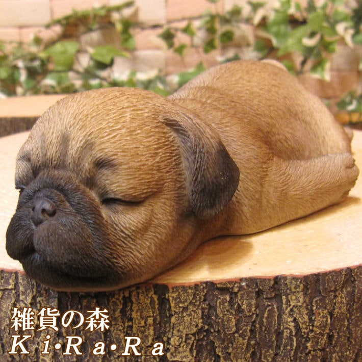 パグ 置物 リアルな犬の置物 まったりドッグ いぬのフィギア オブジェ