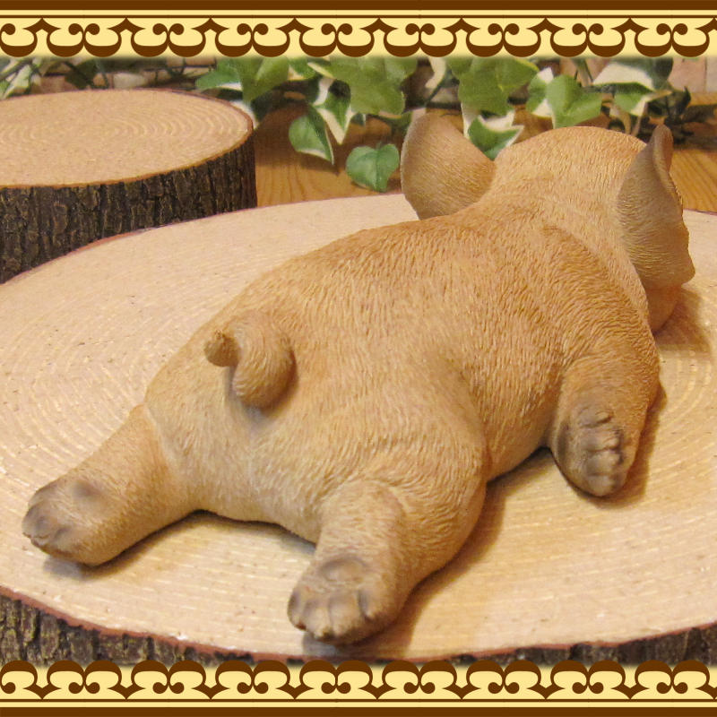 フレンチブルドッグ 置物 リアルな犬の置物 まったりドッグ