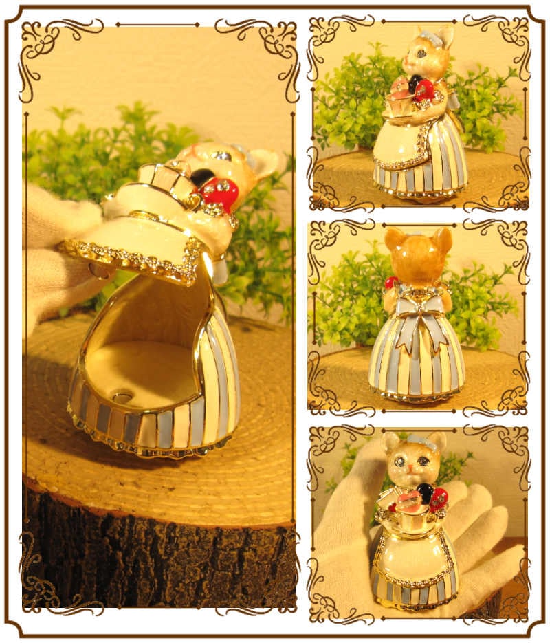 猫の置物 ネコ 小物入れ ルル・キャンディ キャット ねこ ジュエリー