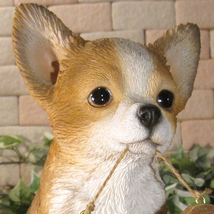 チワワ 置物 リアルな犬の置物 シンウエルカムボード ドッグ いぬの
