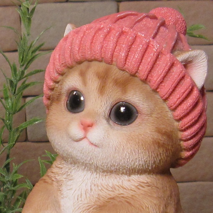 可愛い ねこの置物 ぽかぽかキャット Aタイプ 猫のオブジェ ネコ