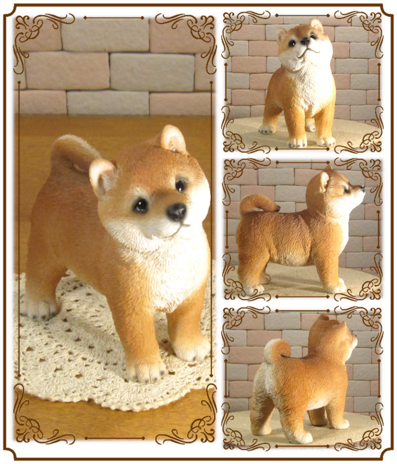 柴犬 置物 ウエルカム ガーデニング オブジェ 犬 置物 ガーデニング