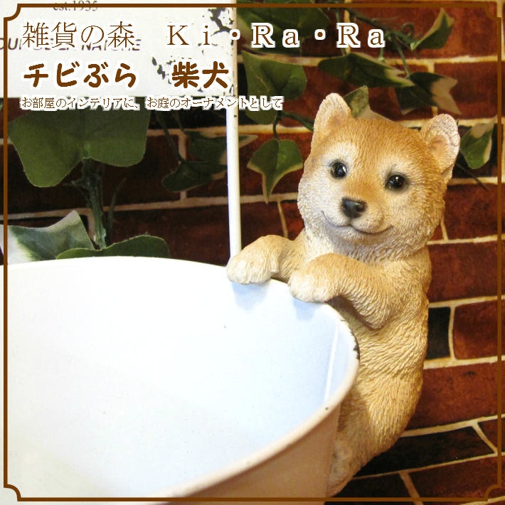 リアルな犬の置物 チビぶら 柴犬 いぬのフィギア ドッグオブジェ