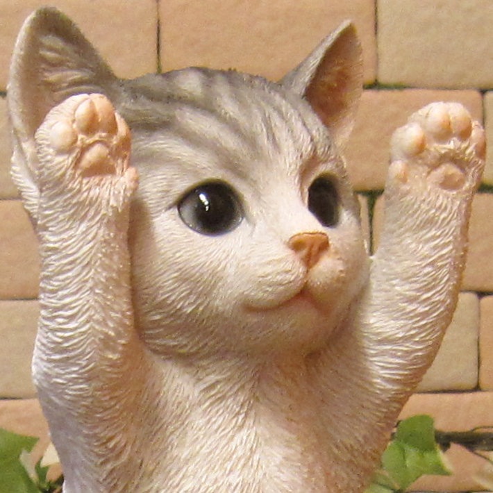 リアル ヤフオク 置物 猫 猫の置物 可愛い お洒落 人気 庭 ガーデ Oフィギュア