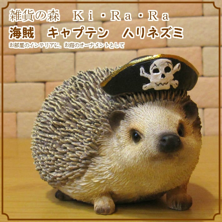 リアルなヘッジホッグの置物 海賊 キャプテン ハリネズミ はりねずみ