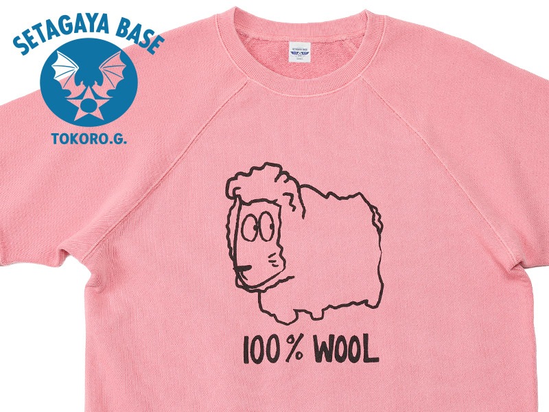 100% WOOL�ȥ�ץ��� Ⱦµ�������å�T����� �ԥ�