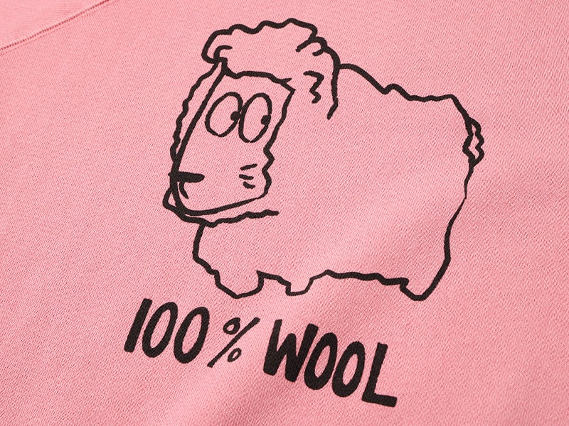 100% WOOL�ȥ�ץ��� Ⱦµ�������å�T����� �ԥ�