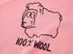 100% WOOL�ȥ�ץ��� Ⱦµ�������å�T����� �ԥ�