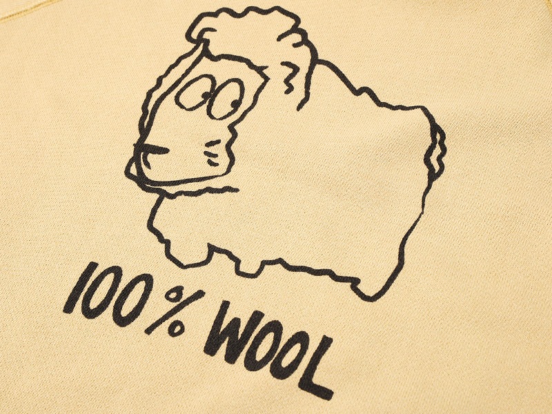100% WOOL�ȥ�ץ��� Ⱦµ�������å�T����� �饤�ȥ�������