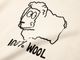 100% WOOL�ȥ�ץ��� Ⱦµ�������å�T����� �ۥ磻��