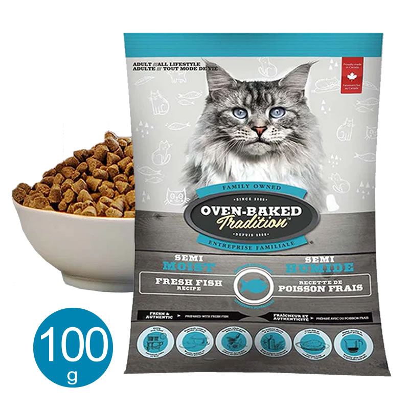 オーブンベークド キャット セミモイスト フィッシュ 100g