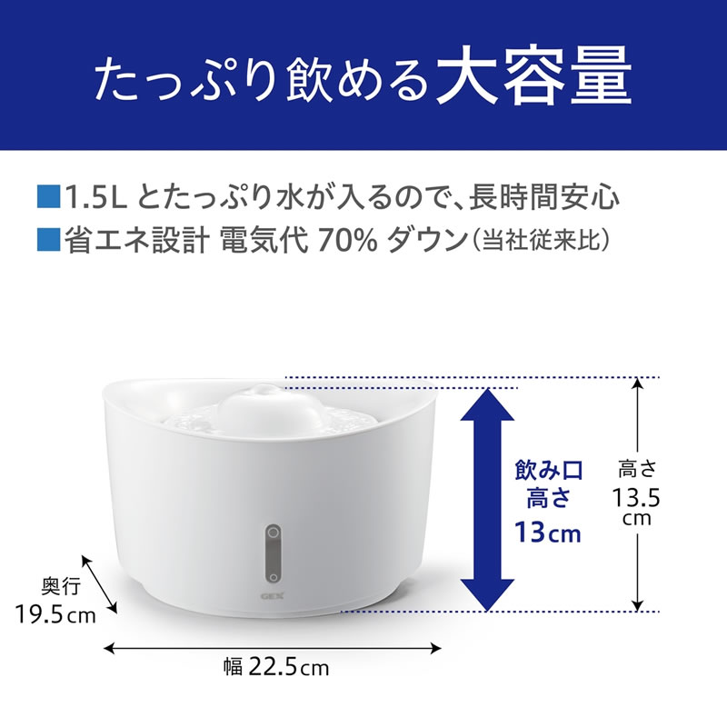 GEX �ԥ奢���ꥹ���� ������ 1.5L ǭ�� �ۥ磻�� well WL15WHC