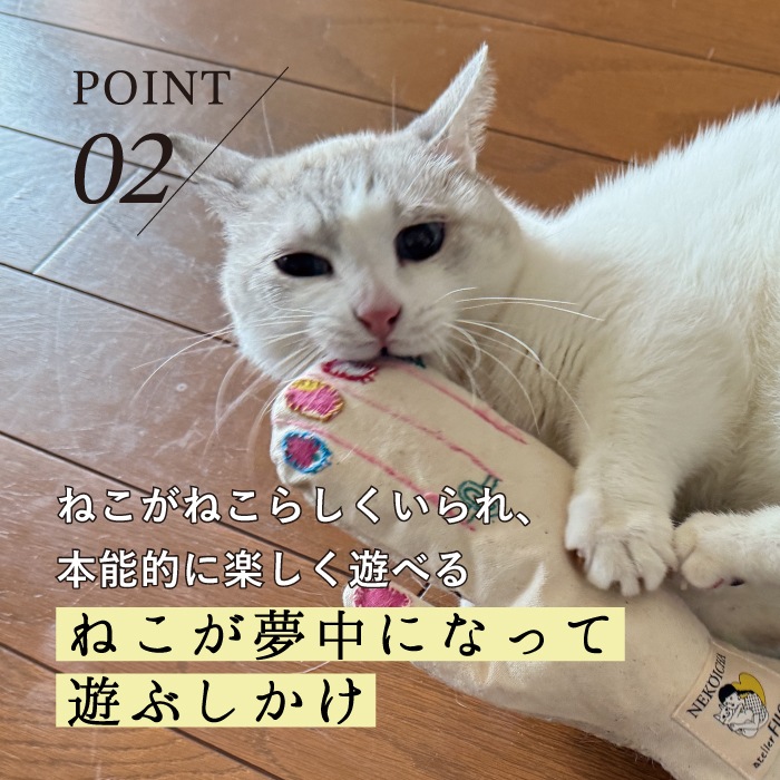 ねこいちゃ 蹴りぐるみ ハンド型（またたびブロックつき）