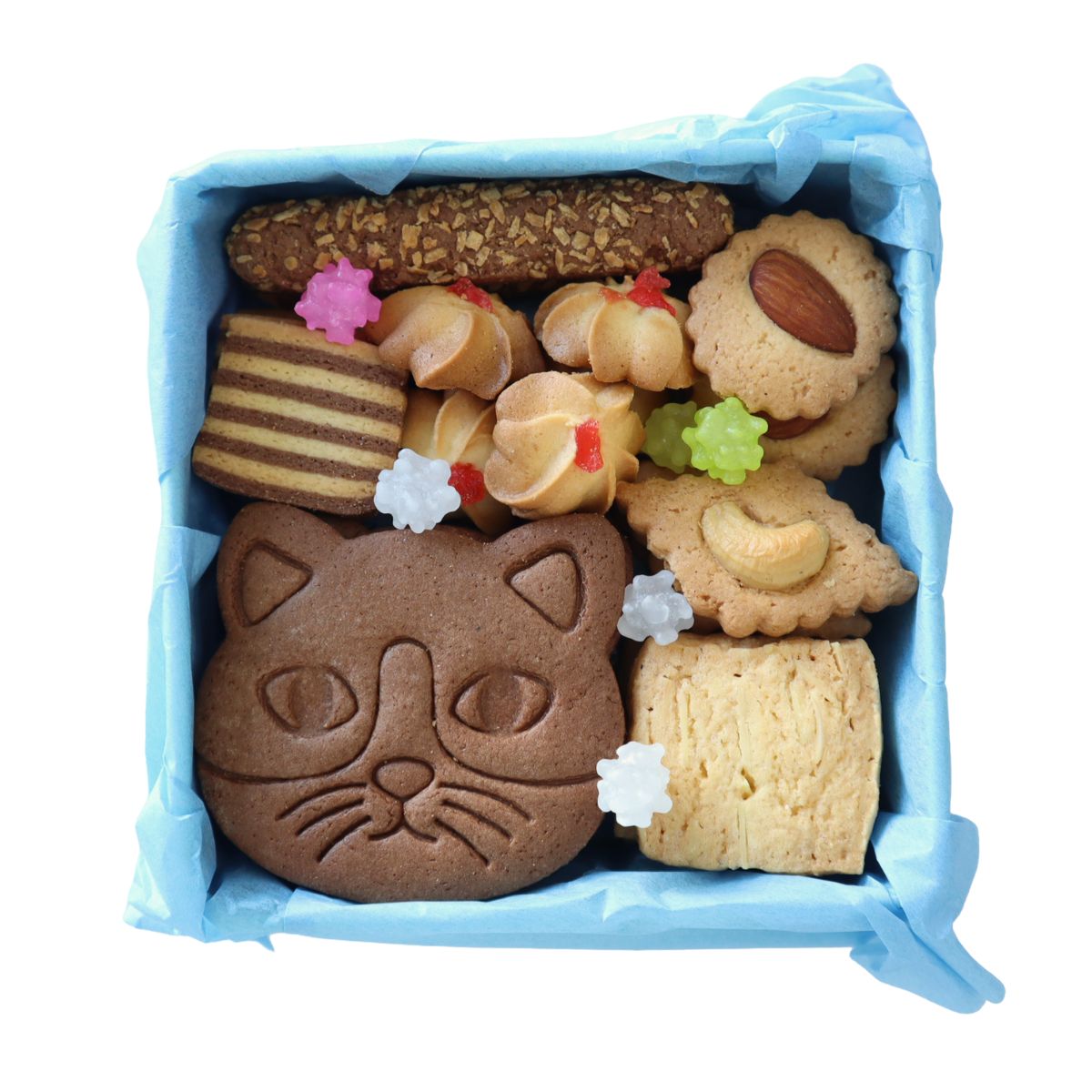 NEW】幸せを呼ぶ青のクッキー缶 | クッキー缶 | NEKOLAB公式オンライン