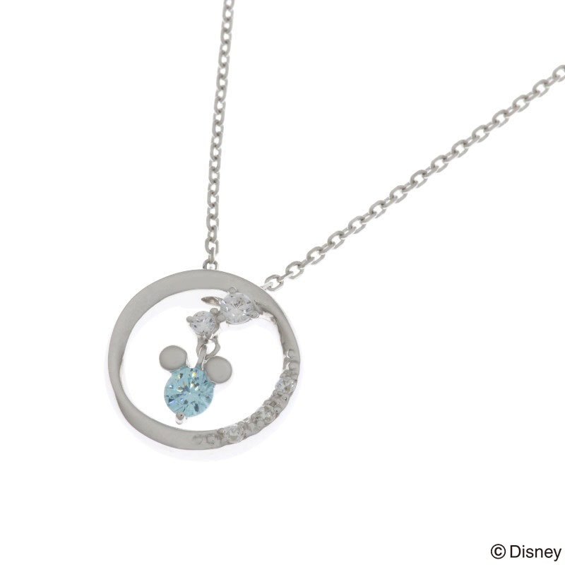 ミッキーマウス / シルバーキュービックジルコニアネックレス