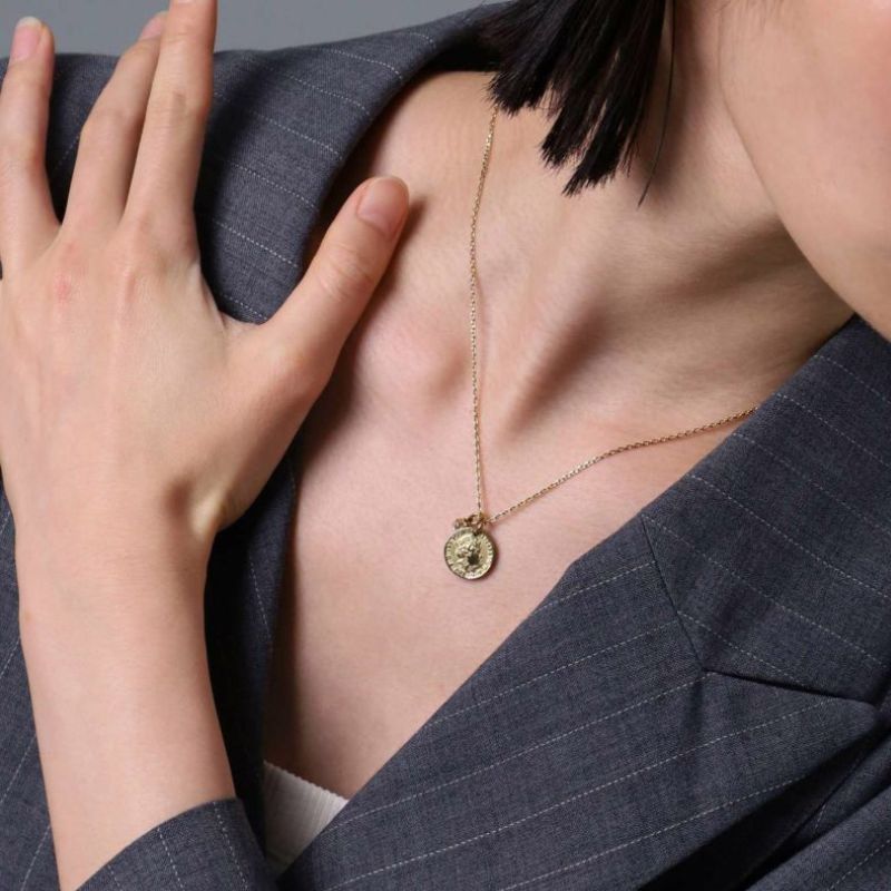 LH-1”ライオンコインペアネックレス/サージカルステンレスネックレス