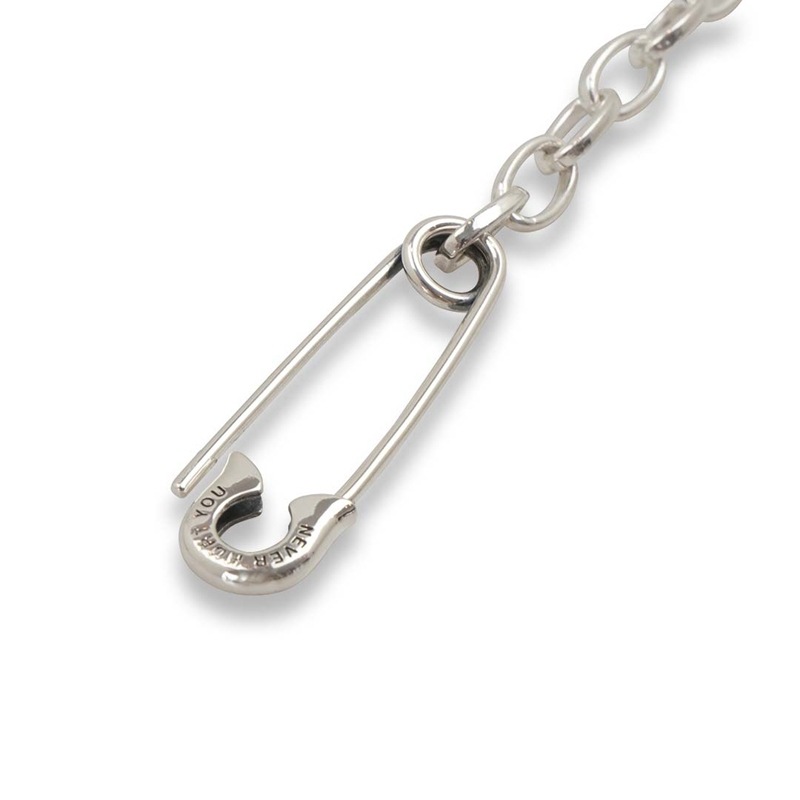 OFF THE WALL NEVER HURT YOU SAFETY PIN CHAIN NECKLACE シルバー