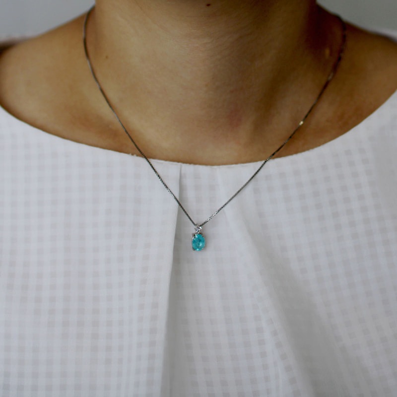 パライバトルマリン　プラチナネックレス プラチナパライバトルマリンネックレス｜ネクレメ(Nekulame)