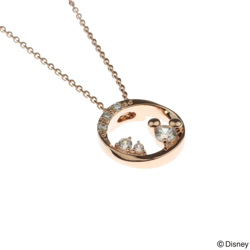 ミッキーマウス / シルバーキュービックジルコニアネックレス