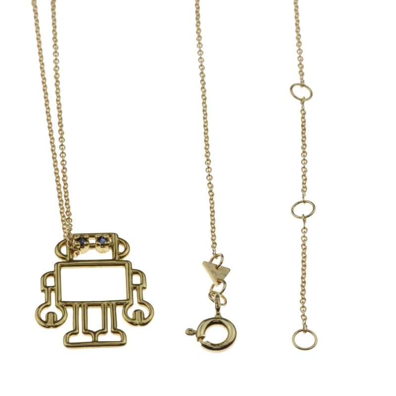 ALIITA ブルーサファイア ネックレス ALIITA公式通販】アリータ 9KYG チェーンネックレス オバケ ブルー