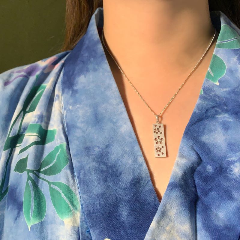 桜】首飾り シルバーネックレス ｜ネクレメ(Nekulame)