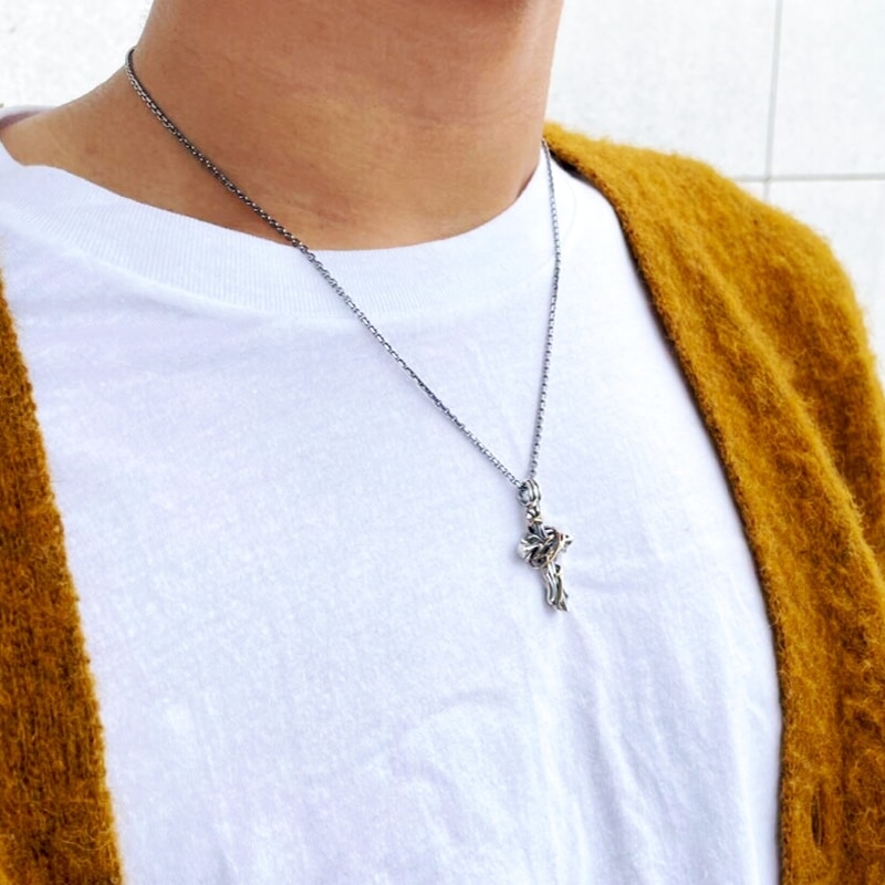 アクセサリー M'scollection THORN CROSS PENDANT K10YG THORN CROSS PENDANT M K10YG × SV / XP-016 – BLESS
