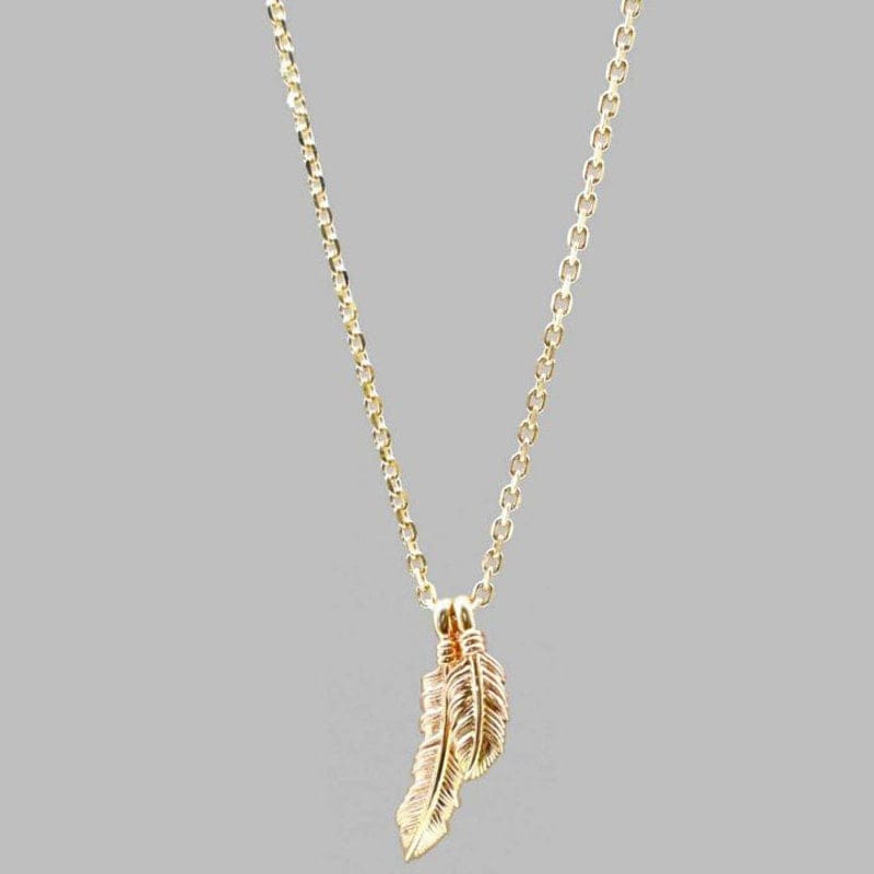 ツインフェザープチネックレス/K10ゴールド｜ネクレメ(Nekulame)