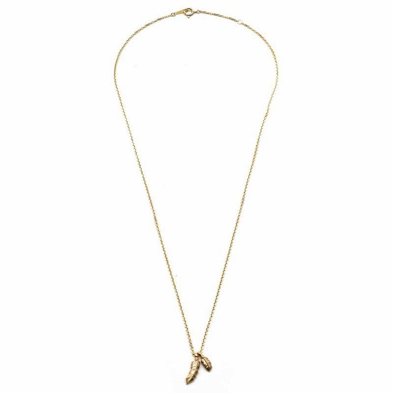 ツインフェザープチネックレス/K10ゴールド｜ネクレメ(Nekulame)