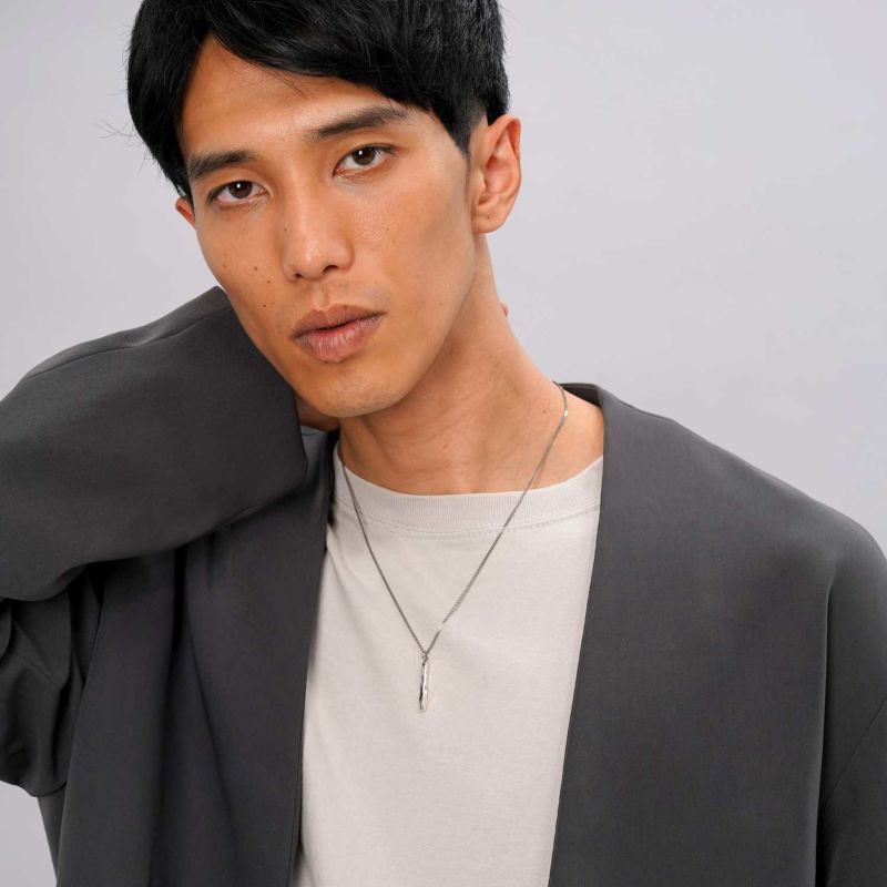 【美品譲渡】バーネックレス シルバー NB SILVER 925 ミニマルシャインTバーネックレス 27148 | UNOAERRE