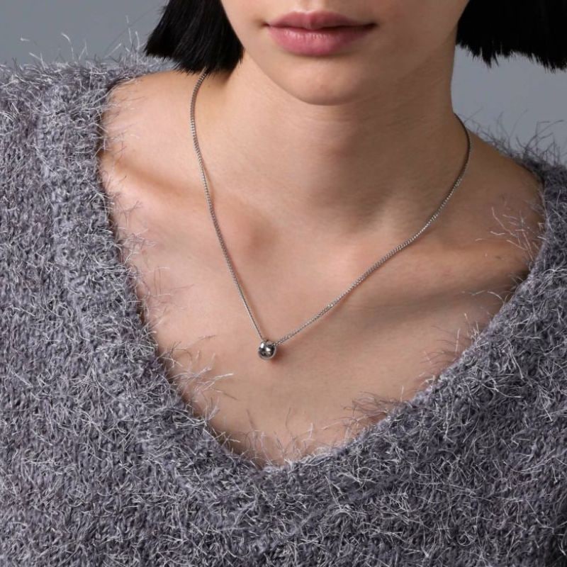 THE EDGE”シグネチャーカッティングダブルリングペアネックレス