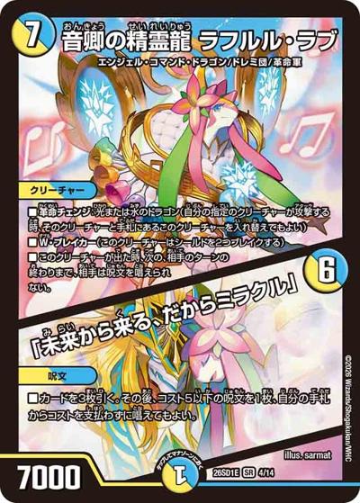 ラフルルラブ キャラ ドラゴン娘 4枚 音卿の精霊龍 ラフルル・ラブ/「未来から来る、だからミラクル」 【SR