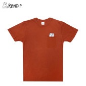 リップンディップ (RIPNDIP) Lord Nermal S S Pocket Tee  Cotta Orange  メンズ 半袖Tシャツ  [AA-3]