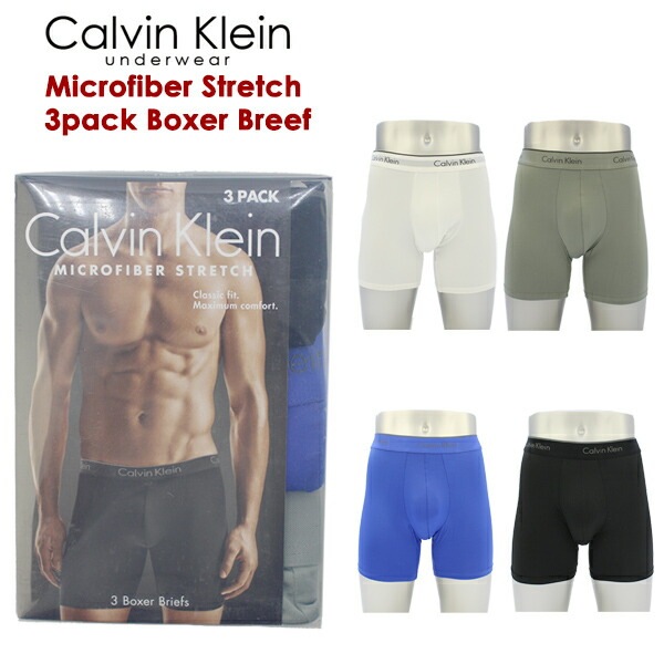 カルバンクライン(Calvin Klein) マイクロファイバー ストレッチ ボクサーブリーフ(Microfiber Stretch 3pack Boxer Breef) アンダーウェア メンズ男性下着  [AA-3]