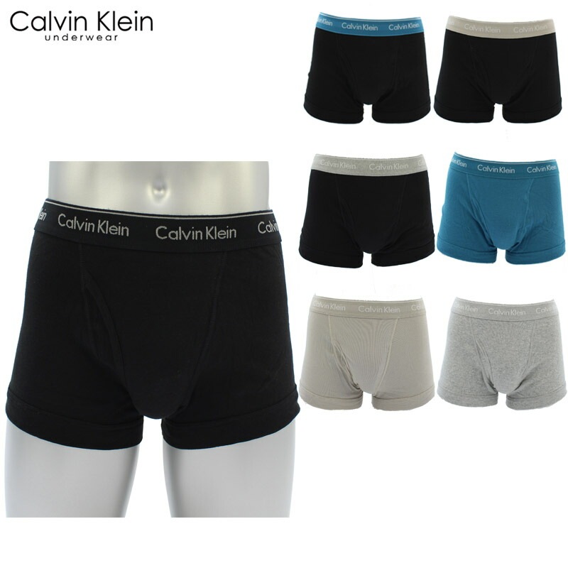 カルバンクライン(Calvin Klein) 3枚組 コットン クラシックス トランクス(Cotton Classics 3Pack Trunk ) /3枚セット アンダーウェア メンズ/男性下着[AA]